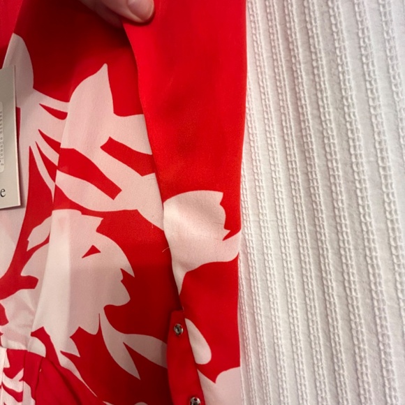Women’s Joie Red & White Dress Size 6 - Picture 4 of 5